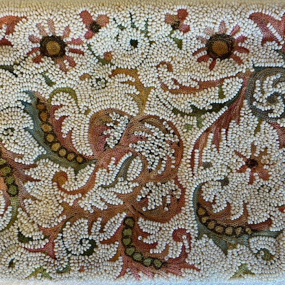Vintage Beaded Clutch Handbag by Josef in France - Picture 3 of 15